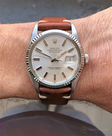 rolex with brown leather strap|vintage rolex with leather strap.